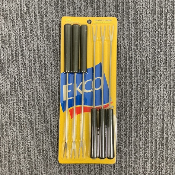 Vtg Ekco Fondue Forks Individually Colored Ends 6 Pcs New in package 59272 - Picture 4 of 10